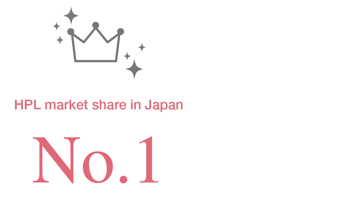 HPL market share in Japan No.1