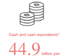 Cash and cash equivalents*1 41.1billion yen