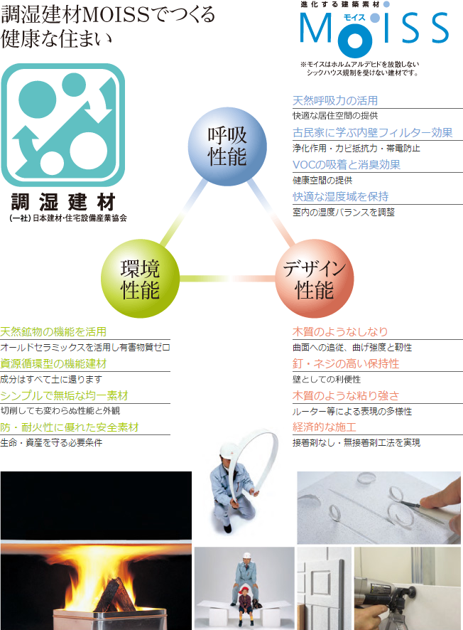 調湿建材MOISSでつくる 健康な住まい