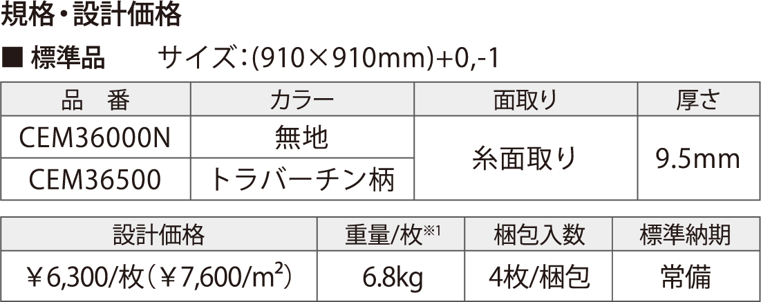 規格・設計価格